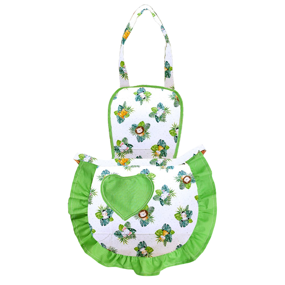 Grembiulino FABRIZIO cm.39x50 con pettorina con tasca a cuore