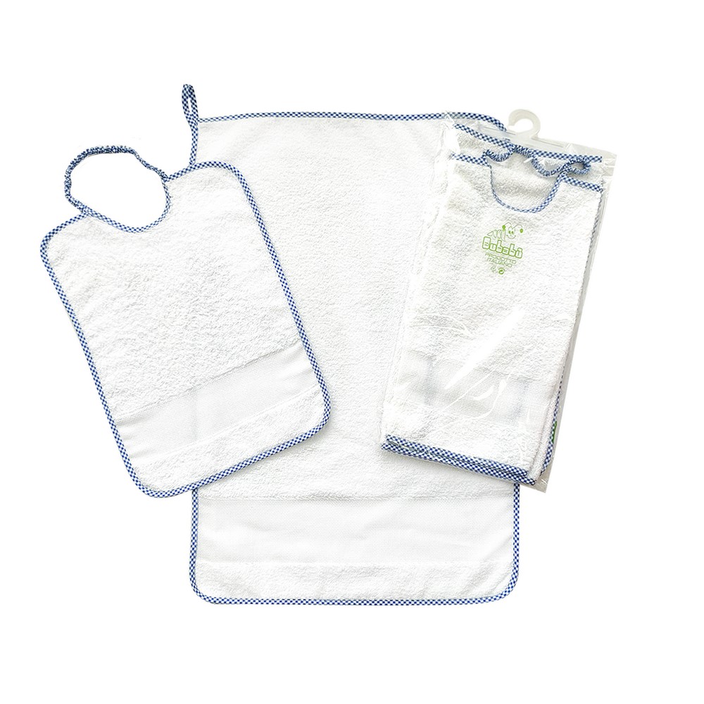 Completo 2 pz. AIDA:asciugamano+bavetta con elastico da ricamare