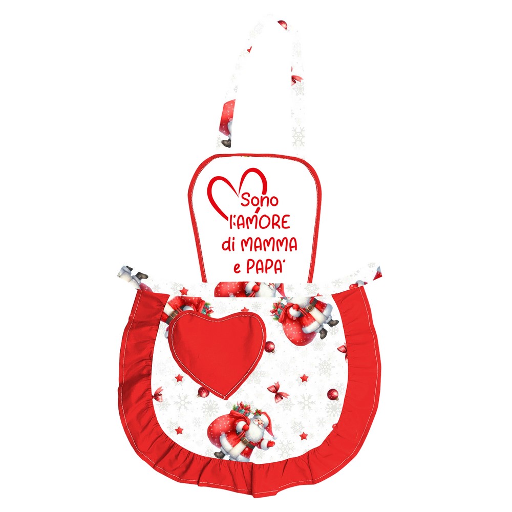 Grembiule JOY BABY con pettorina bianca IN TESSUTO SUBLIMATICO PERSONALIZZATO