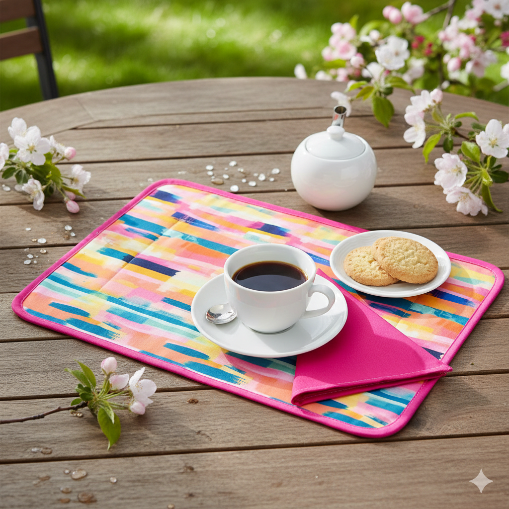 Tovagliette americana imbottita+tovagliolo SUMMER ASSORTITI