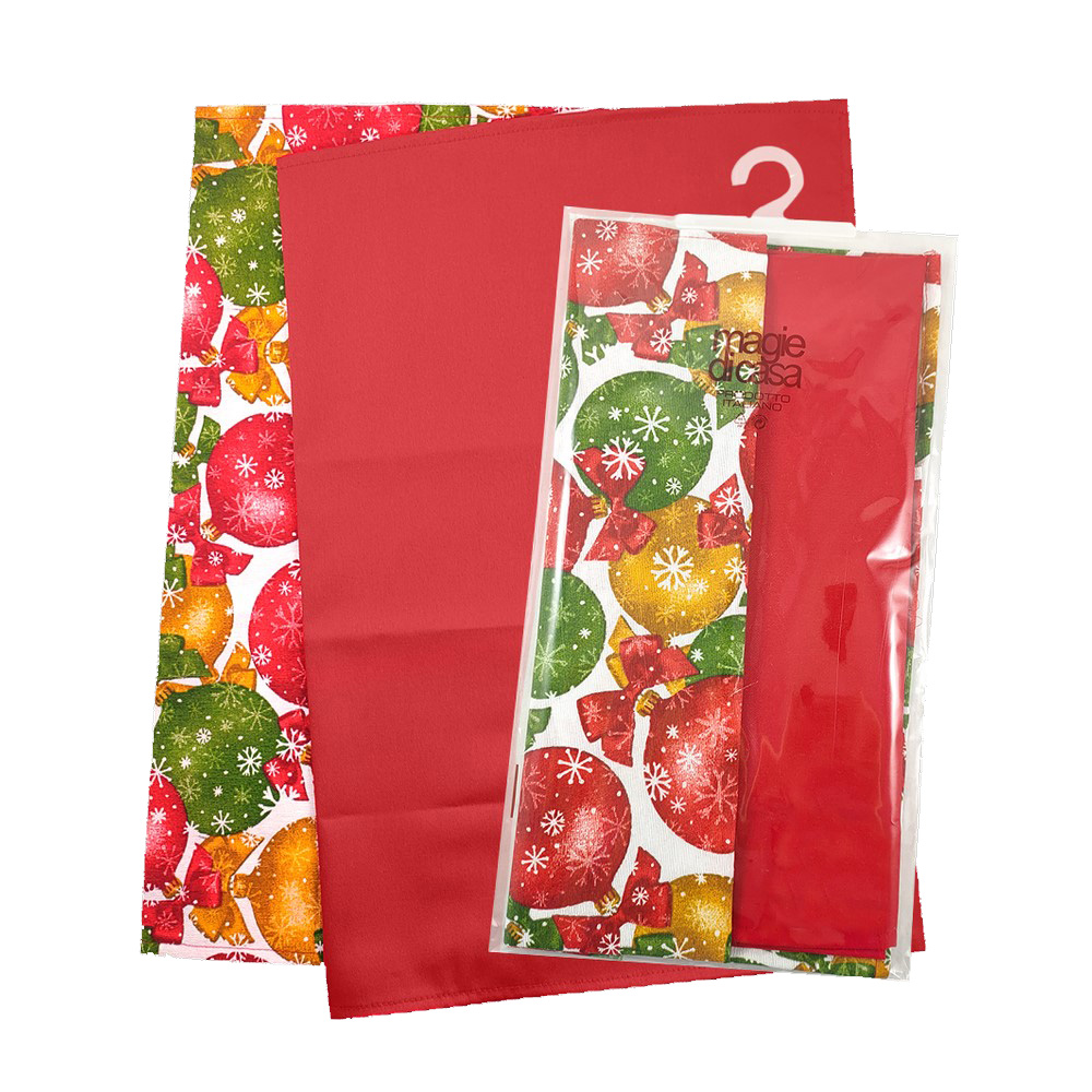 Bis strofinacci CHRISTMAS SFERE cm.50x65