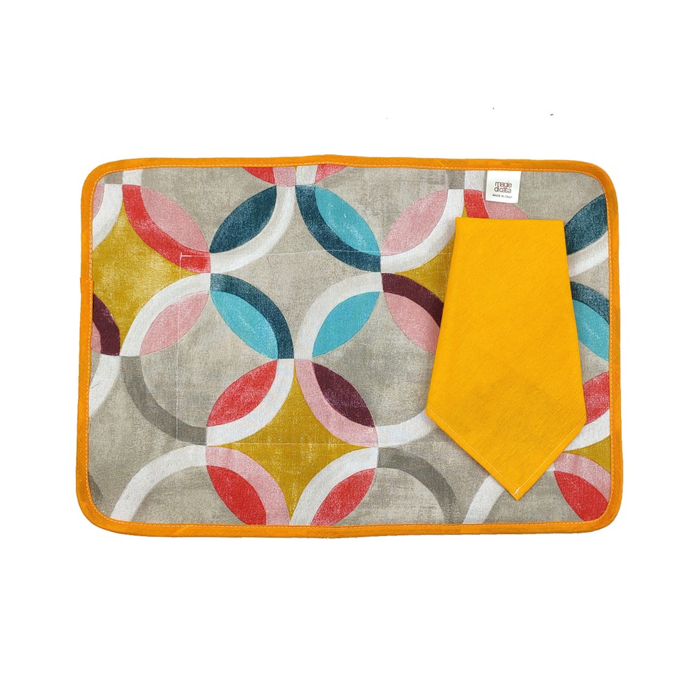 Tovagliette americana imbottita+tovagliolo SUMMER ASSORTITI