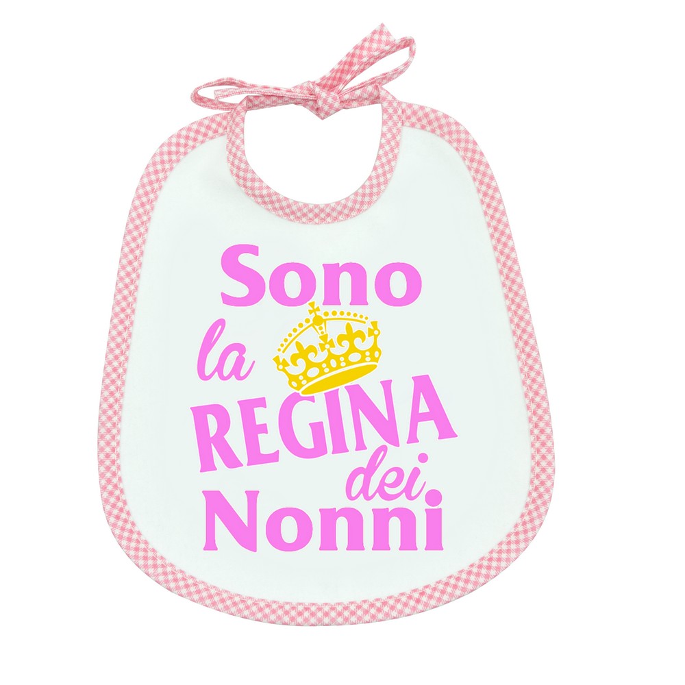 Bavaglino LE FRASI.. cm.20x24 con laccetti