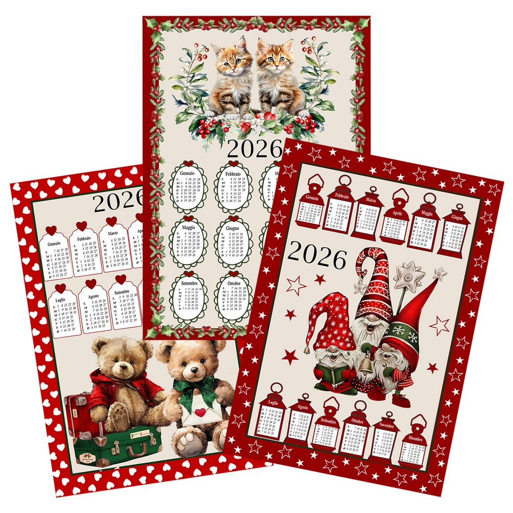 Strofinaccio Calendario  cm.50x75