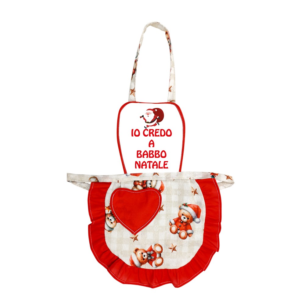 Grembiule JOY BABY con pettorina bianca IN TESSUTO SUBLIMATICO PERSONALIZZATO