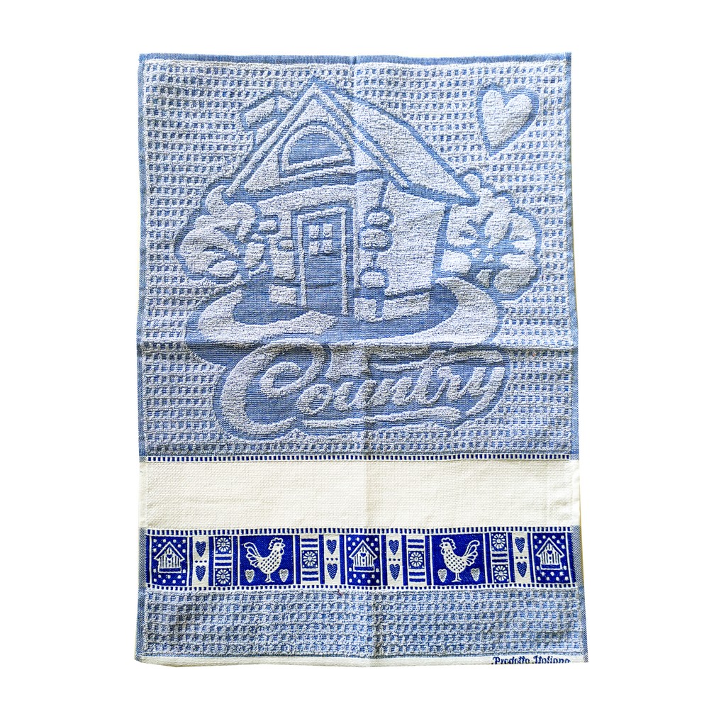 Strofinaccio COUNTRY cm.50x70 base colorata con etamine