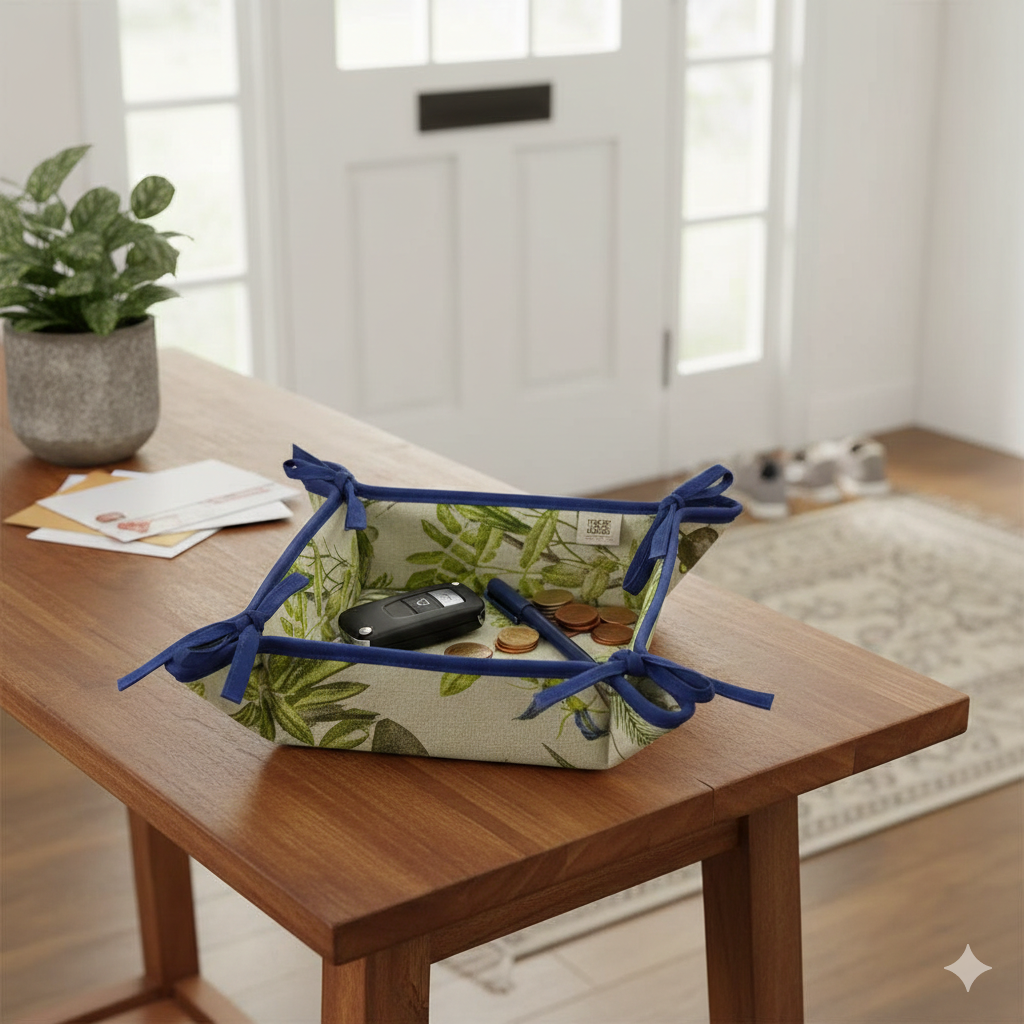 Portapane imbottito NATURA cm.20x20 con laccetti