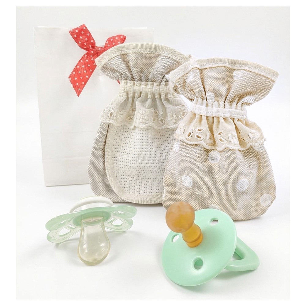 Portaciuccio MIRO' con taschino in etamine da ricamare