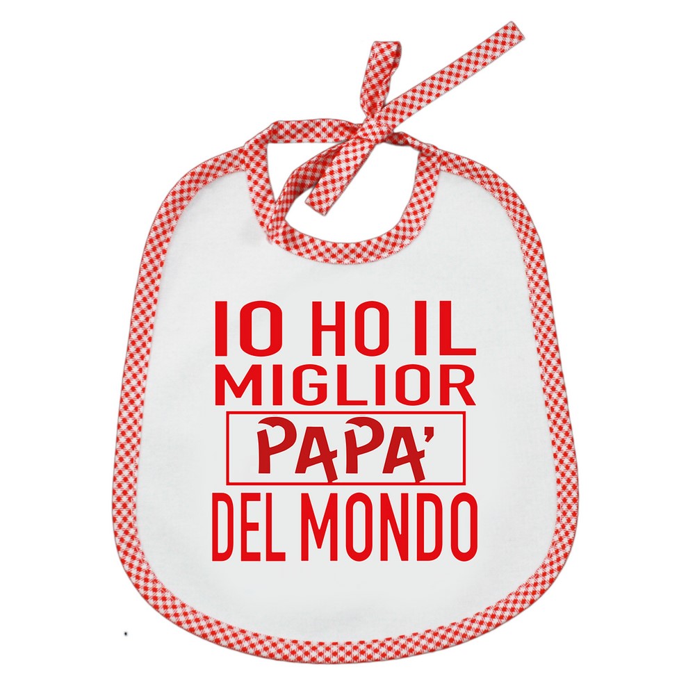 Bavaglino LE FRASI.. cm.20x24 con laccetti