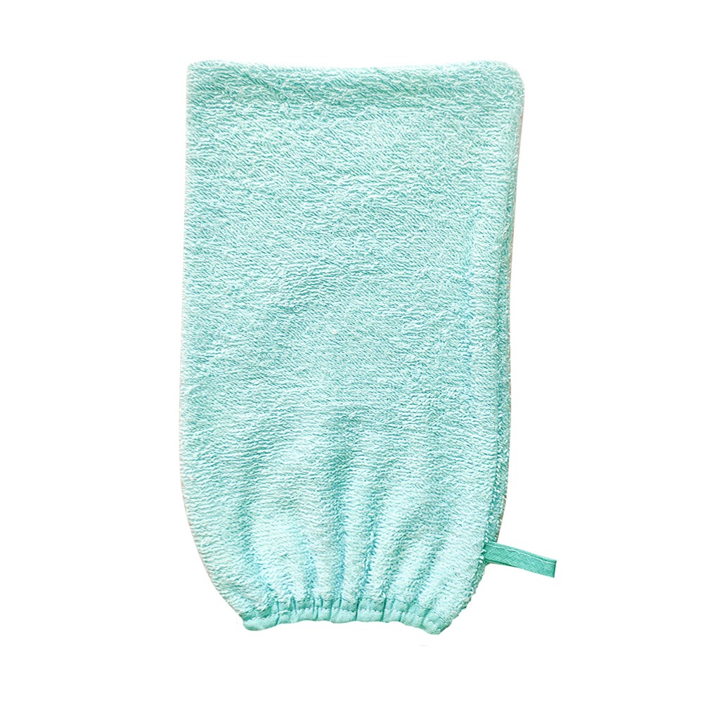 Manopola da bagno cm.26x16 con elastico in spugna idrofila
