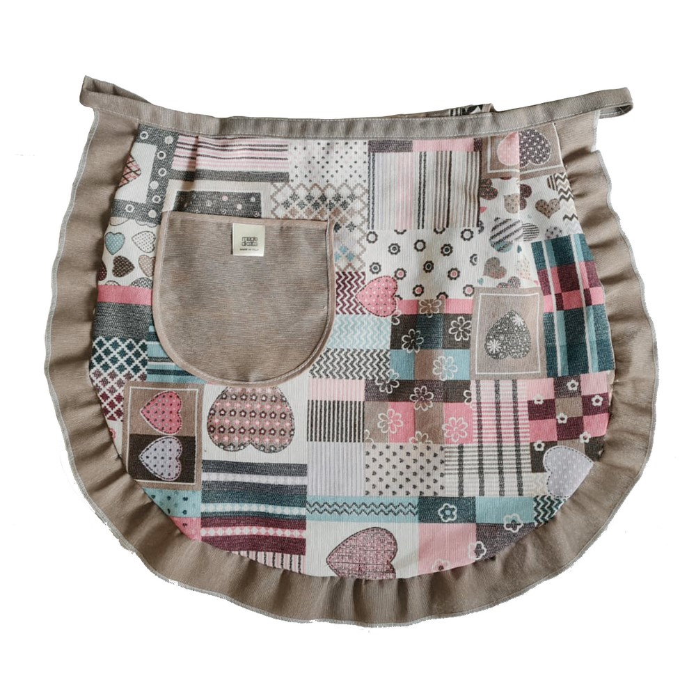 Grembiule a vita MEGAN cm.50x60 con tasca e volant