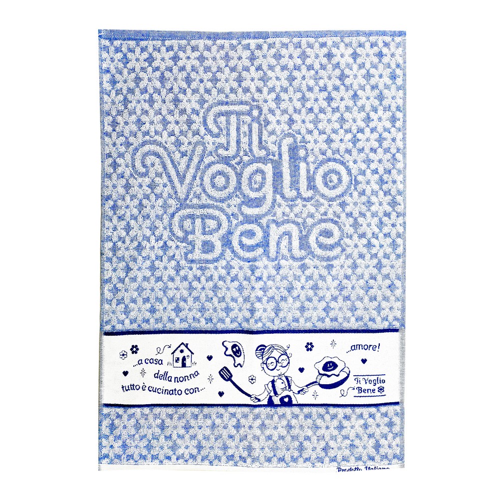 Strofinaccio NONNA base colorata cm.50x70