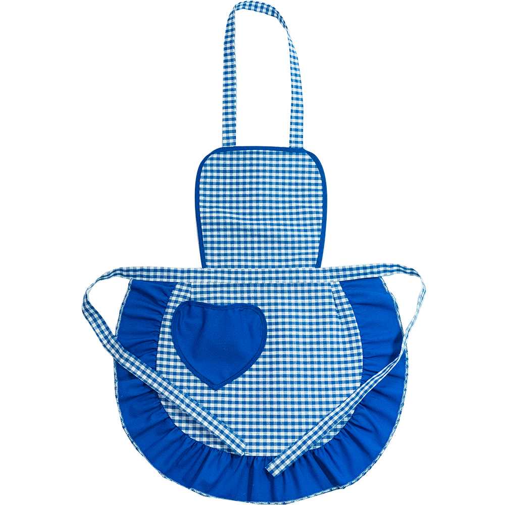 Grembiulino baby CUORICINO cm.39x50 con pettorina e tasca a forma di cuore