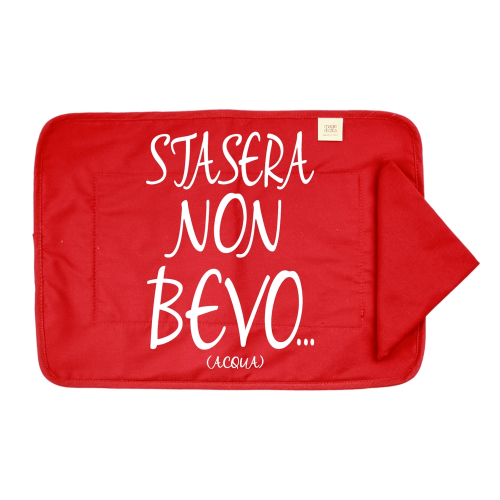 Set prima colazione NATALE: tovaglietta imbottita con TRANSFER spiritosi+tovagliolo