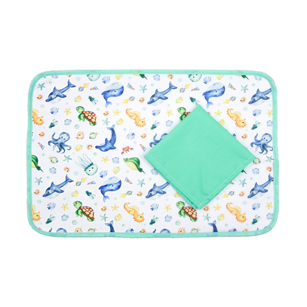 Set prima colazione SEBASTIAN: tovaglietta imbottita+tovagliolo