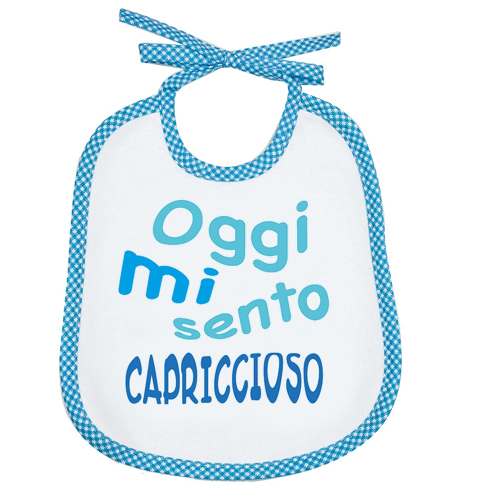 Bavaglino LE FRASI.. cm.20x24 con laccetti