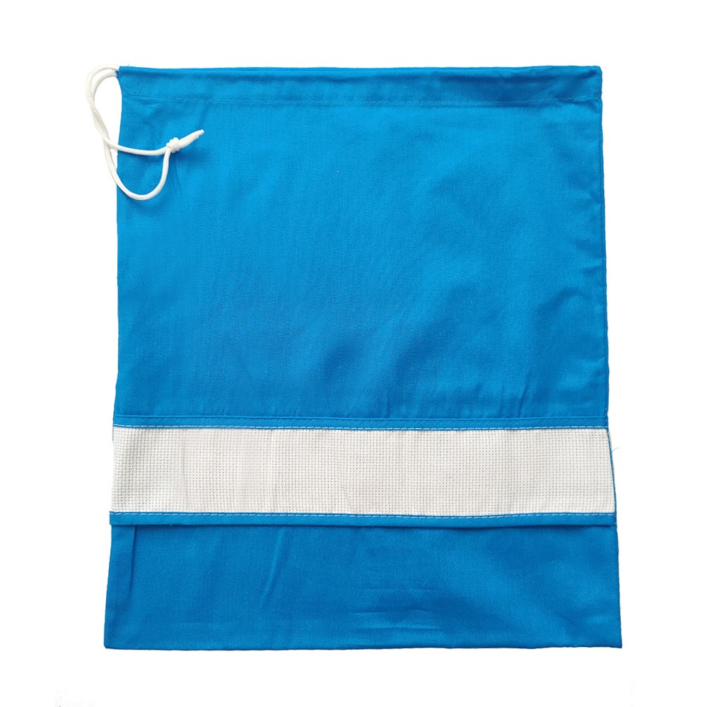 Sacchetto asilo tinta unita con inserto da ricamare