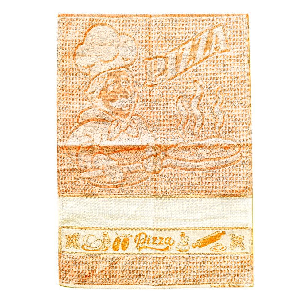 Strofinaccio PIZZA CHEF  cm.50x70 base colorata con etamine