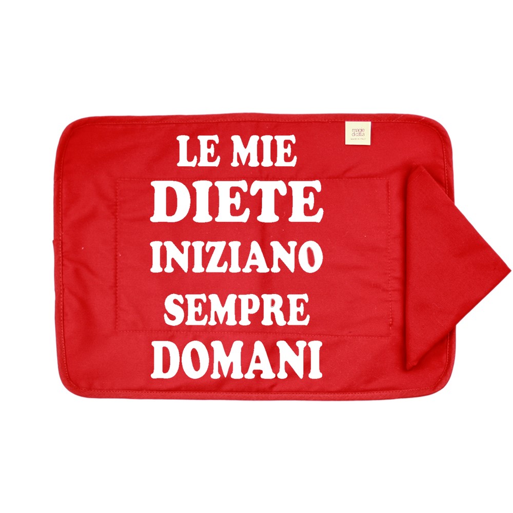 Set prima colazione NATALE: tovaglietta imbottita con TRANSFER spiritosi+tovagliolo