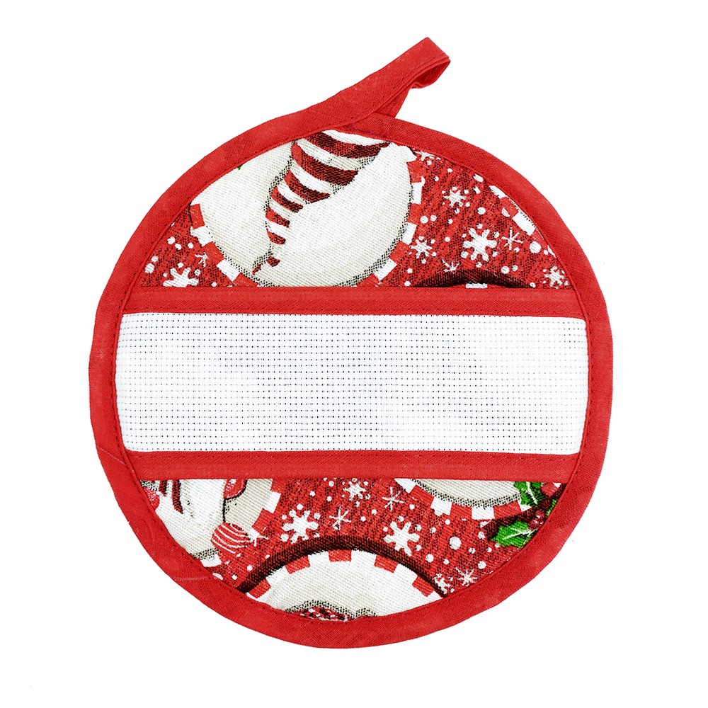 Presina CHRISTMAS GNOMO  quadrata o tonda - con fascia etamine  - imbustata a 3 pz - 