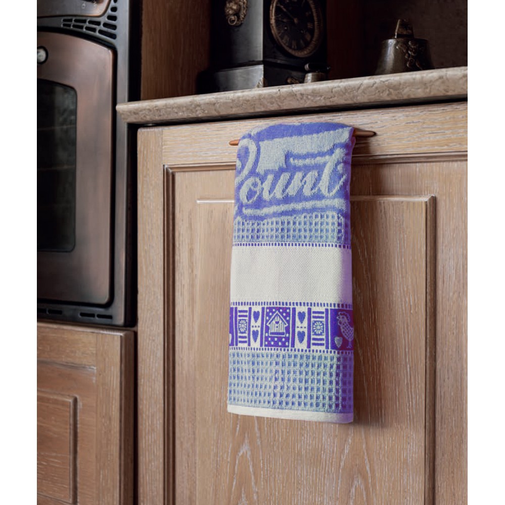Strofinaccio COUNTRY cm.50x70 base colorata con etamine