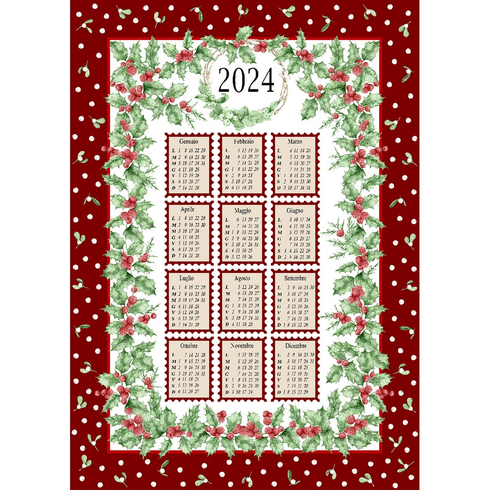Strofinaccio Calendario  cm.50x75