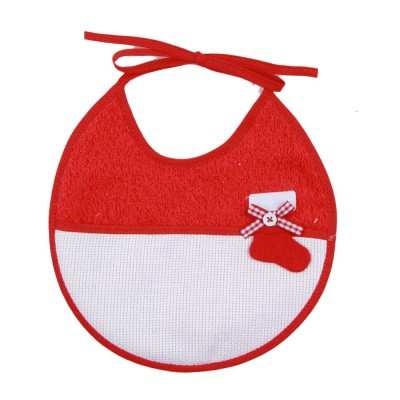 Bavetta STAR tonda cm.20x20 con tasca da ricamare