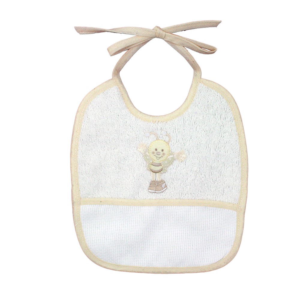 Bavetta MAIA cm.19x20 con tasca da ricamare