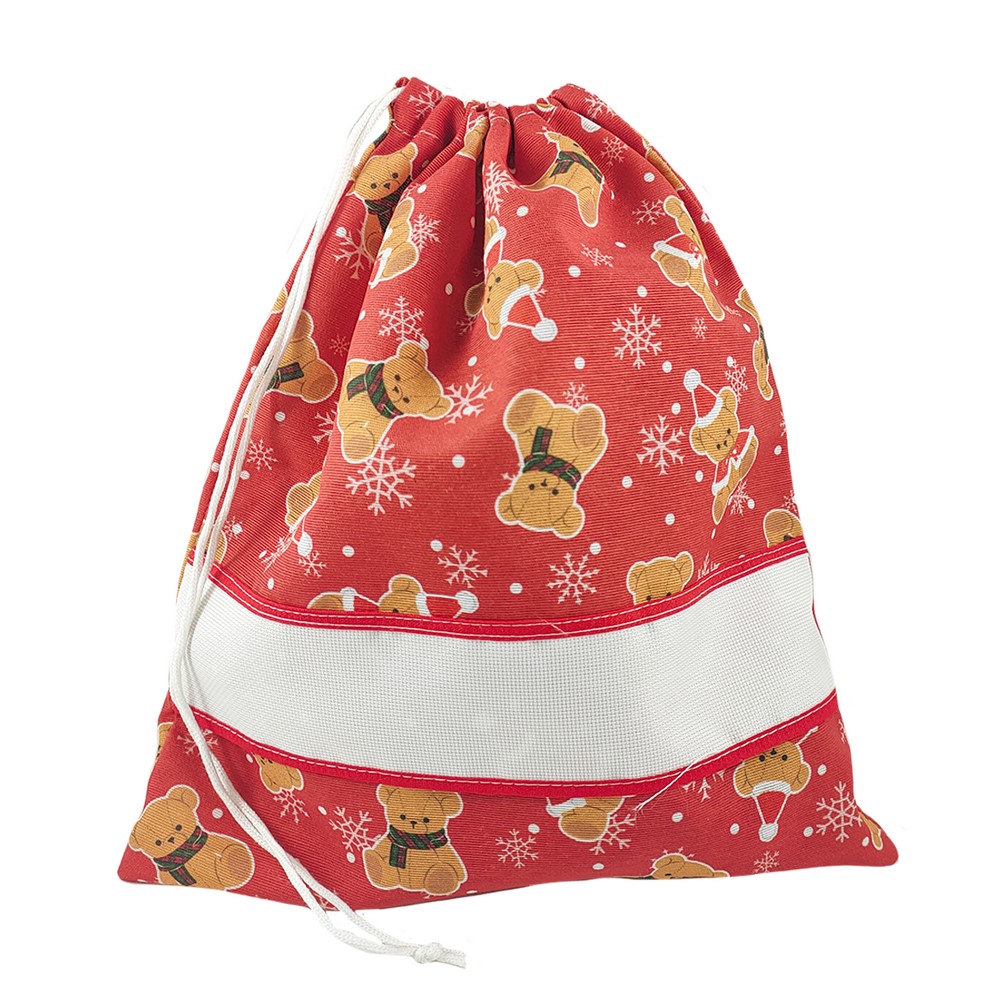 Sacchetto doni DANCER cm.32x37 in tela stampata con inserto da ricamare