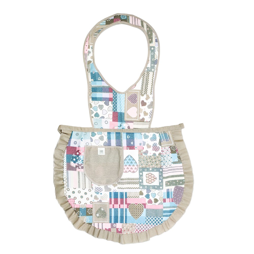Grembiuli con pettorina MEGAN cm.60x65 con tasca e volant