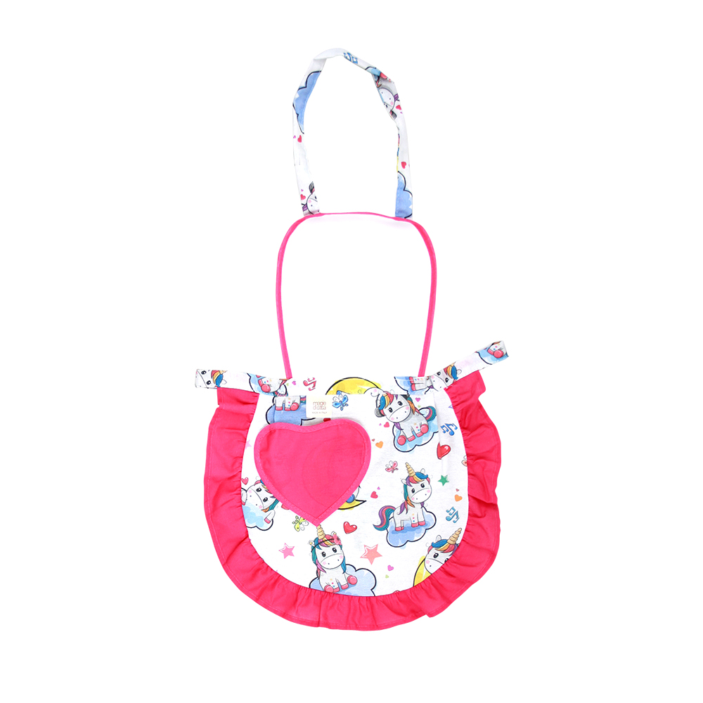 Grembiule FABRIZIO BAMBINO cm.39x50 con pettorina bianca IN TESSUTO SUBLIMATICO PERSONALIZZATO - con tasca a  cuore 