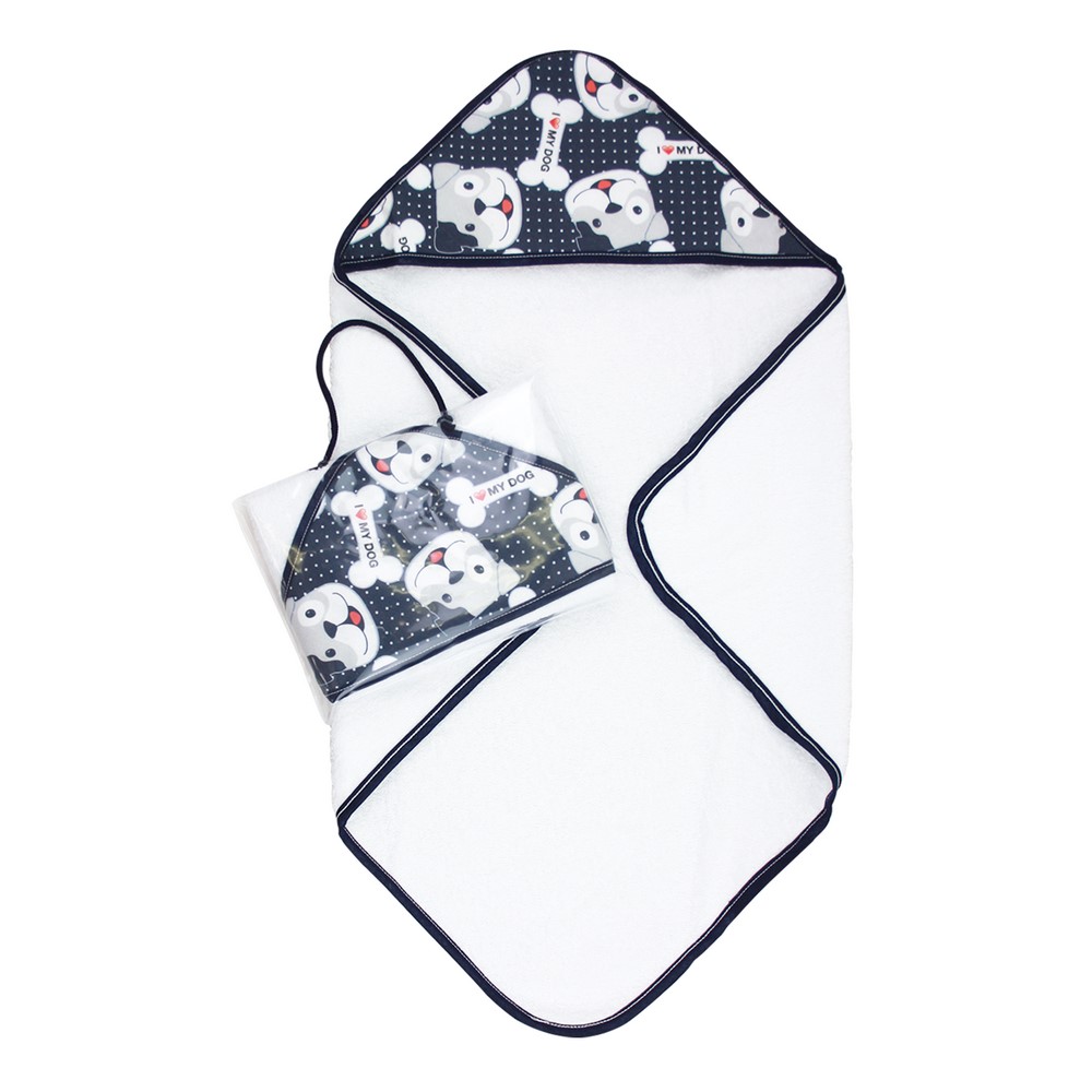 Accappatoio neonato a triangolo FLOUNDER cm.60x60 in spugna - in busta