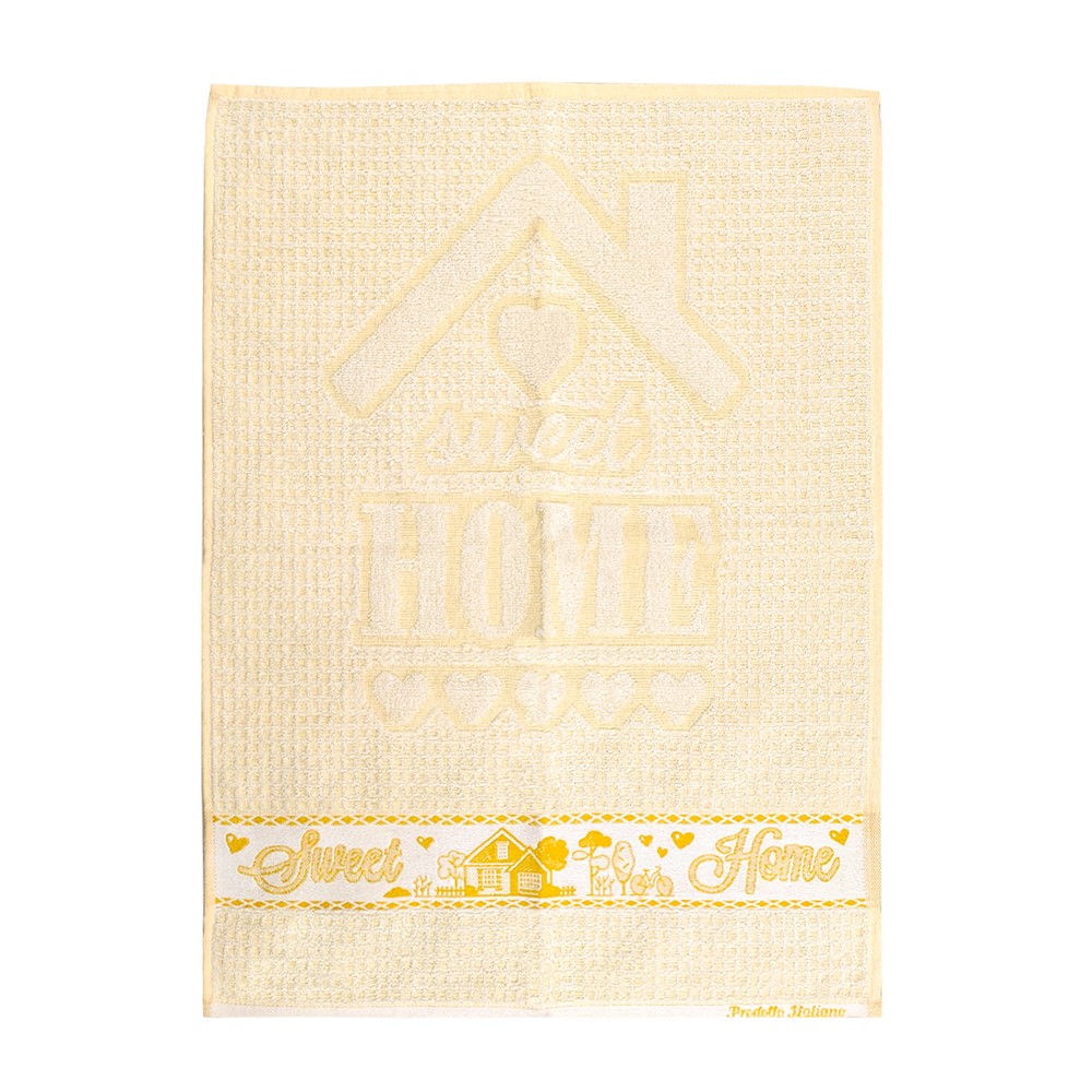 Strofinaccio spugna HOME SWEET HOME cm.50x70