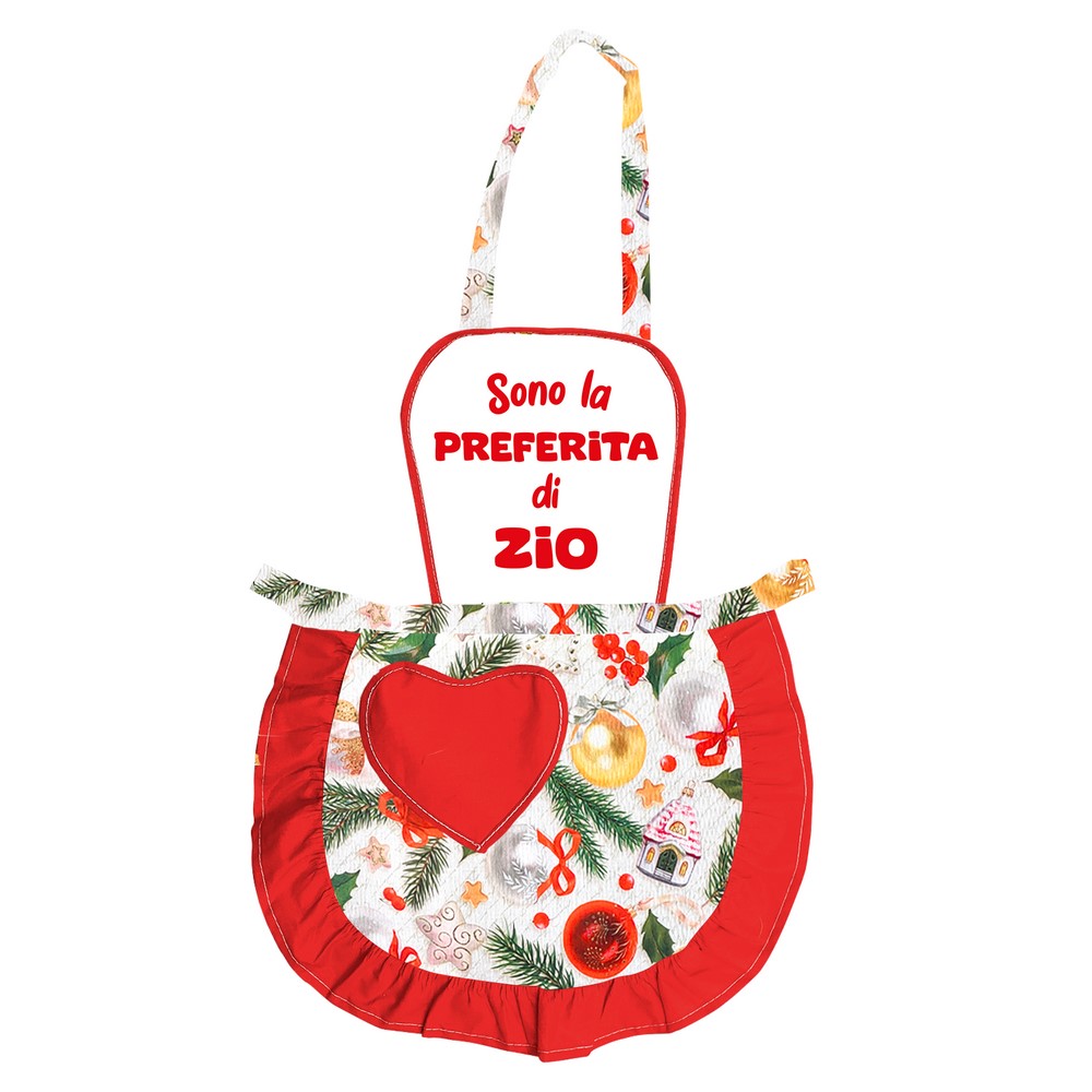 Grembiule JOY BABY con pettorina bianca IN TESSUTO SUBLIMATICO PERSONALIZZATO