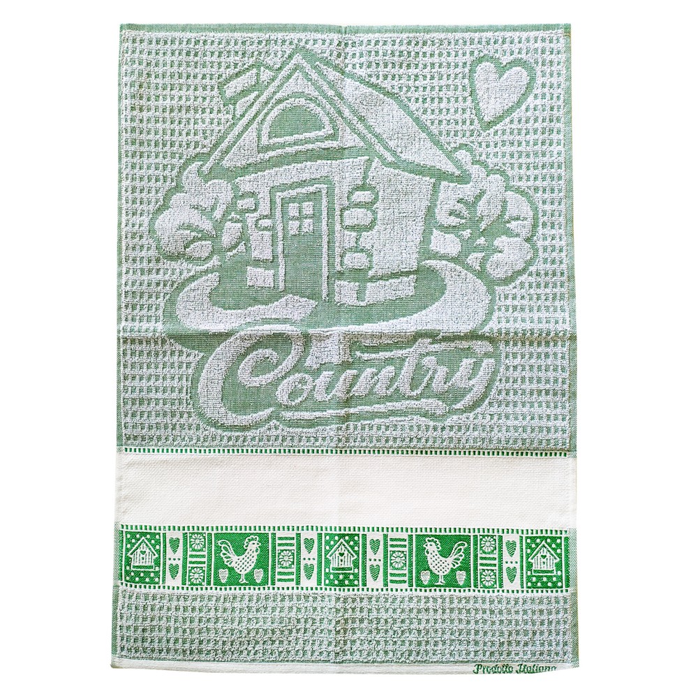 Strofinaccio COUNTRY cm.50x70 base colorata con etamine