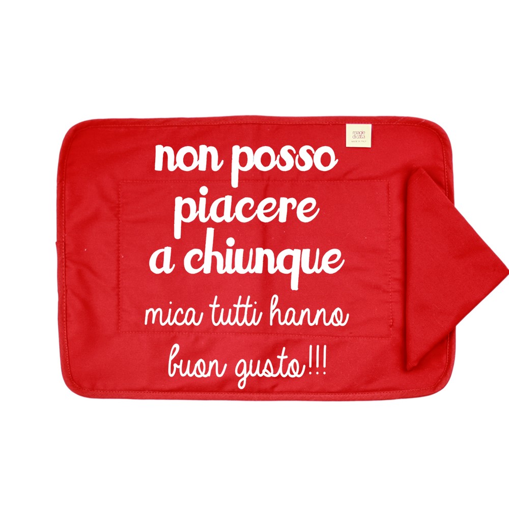 Set prima colazione NATALE: tovaglietta imbottita con TRANSFER spiritosi+tovagliolo