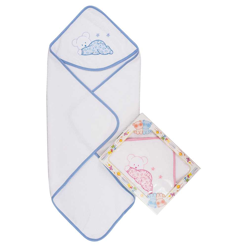 Accappatoio Neonato Triangolo YOGHY con cappuccio ricamato