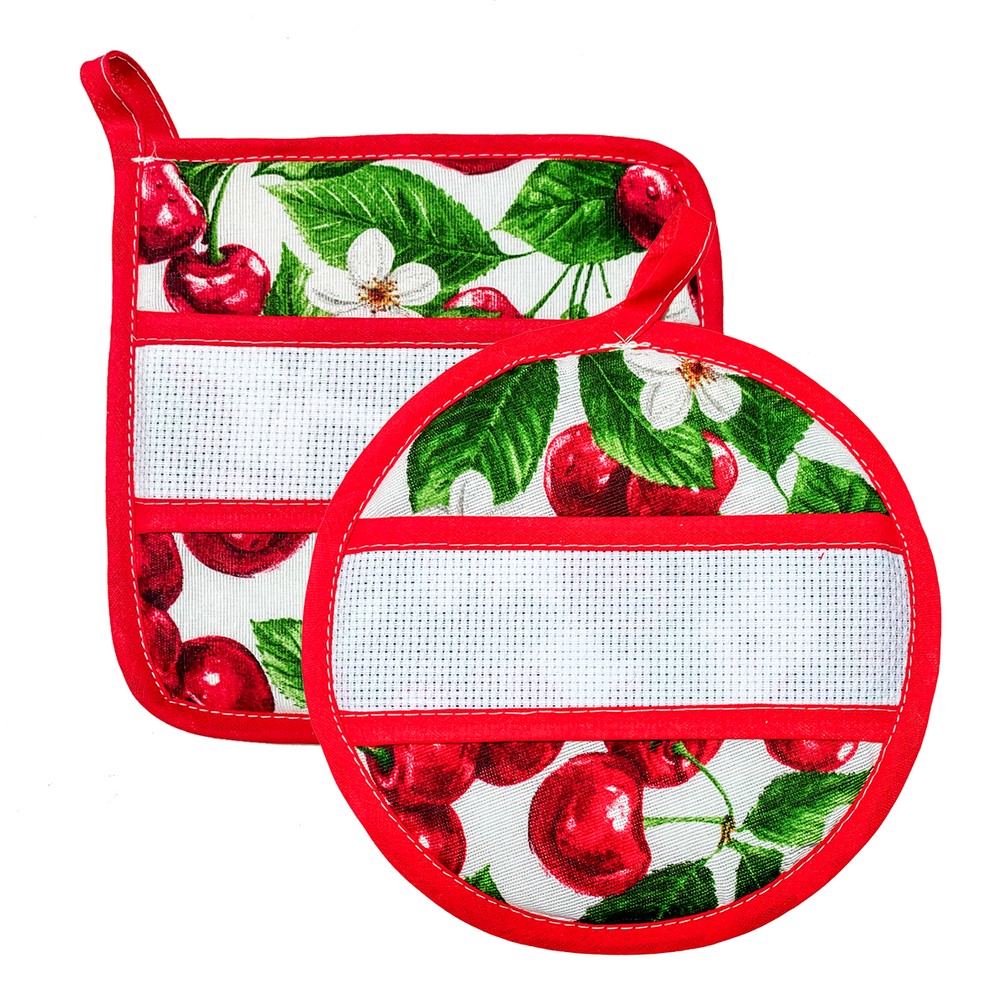 Presine assortite quadrate e tonde con inserto da ricamare PRIMAVERA SUMMER