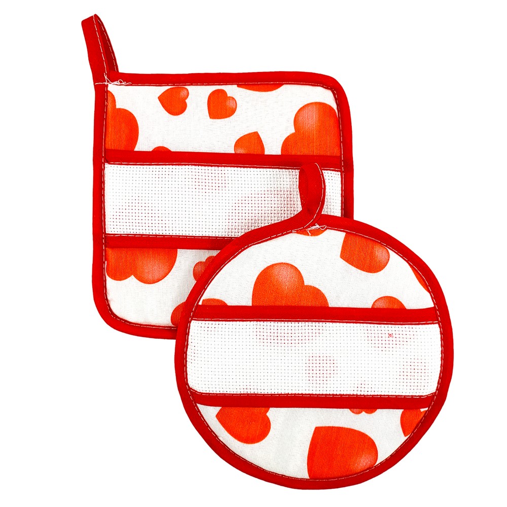 Presina DOLCI BATTITI quadrata e tonda da ricamo