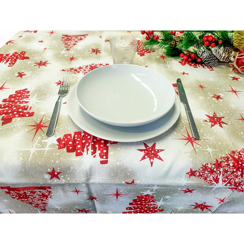 Tovaglia x 6 cm. 140X180 CHRISTMAS ARBOL -  sfusa 