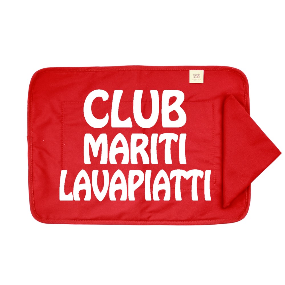 Set prima colazione NATALE: tovaglietta imbottita con TRANSFER spiritosi+tovagliolo