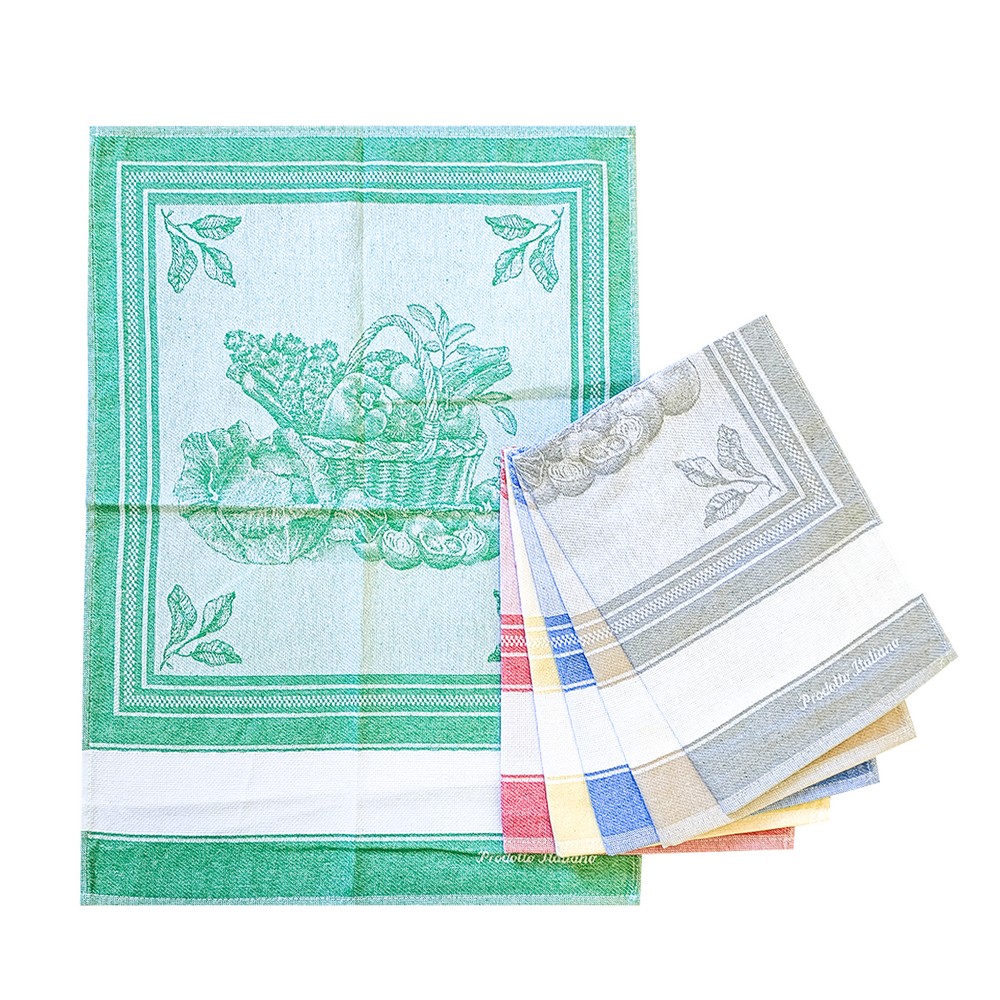 Strofinaccio ORTAGGI in tela con etamine