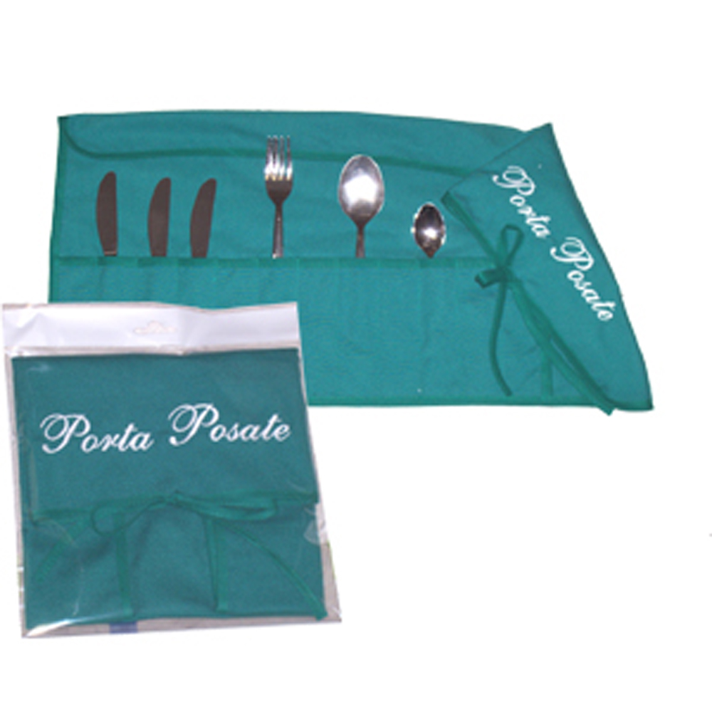 Portaposate in panno cm.35x62 ricamato