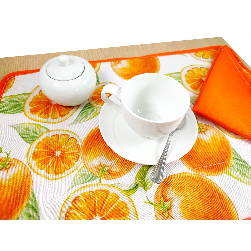 Set prima colazione linea FRUITS tovaglietta imbottita cm.35x50+tov.lo cm.30x30