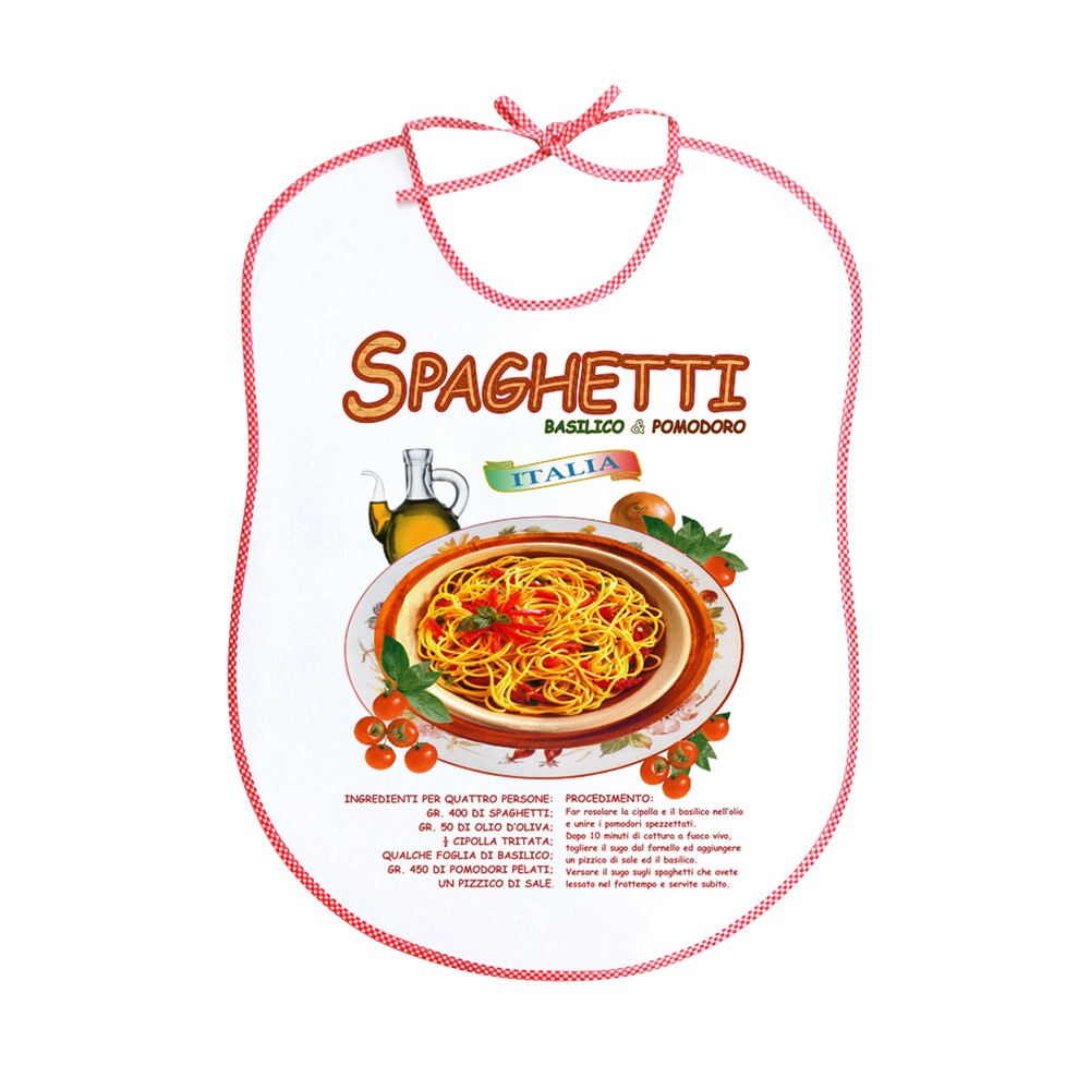 Bavaglione linea RICETTE cm.45x60 con laccetti