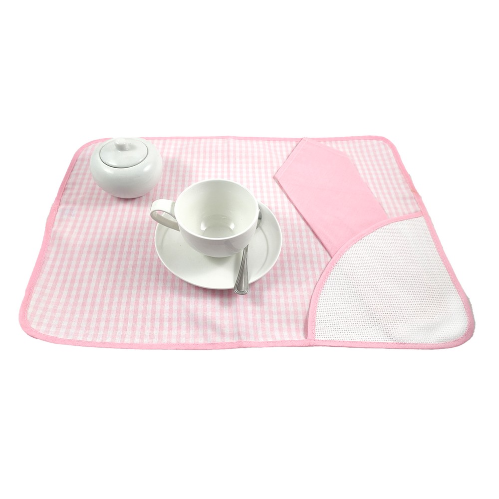 Set colazione RUBY: tovaglietta con tasca angolare in etamine + tovagliolo
