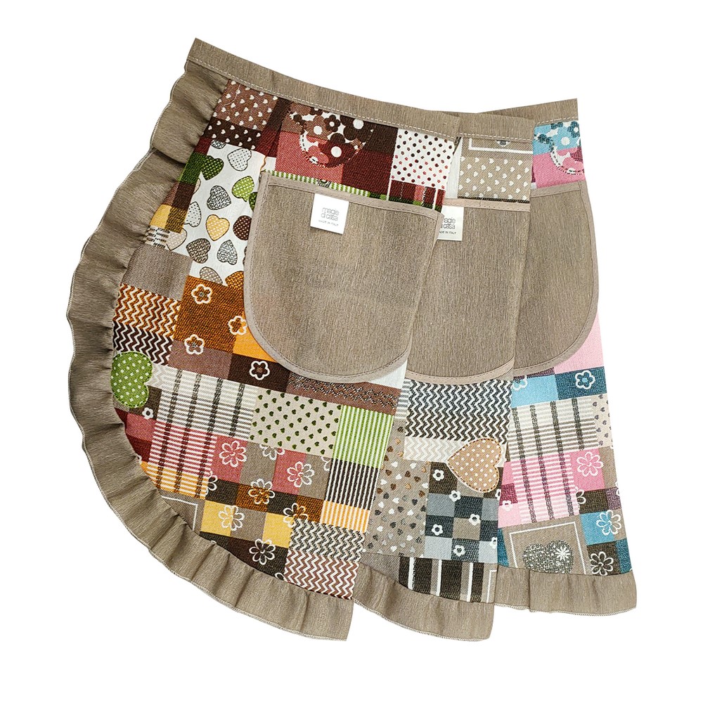 Grembiule a vita MEGAN cm.50x60 con tasca e volant
