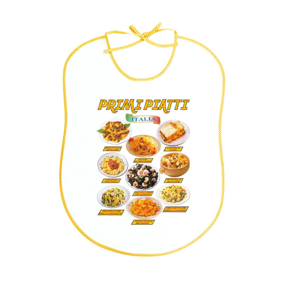 Bavaglione linea RICETTE cm.45x60 con laccetti