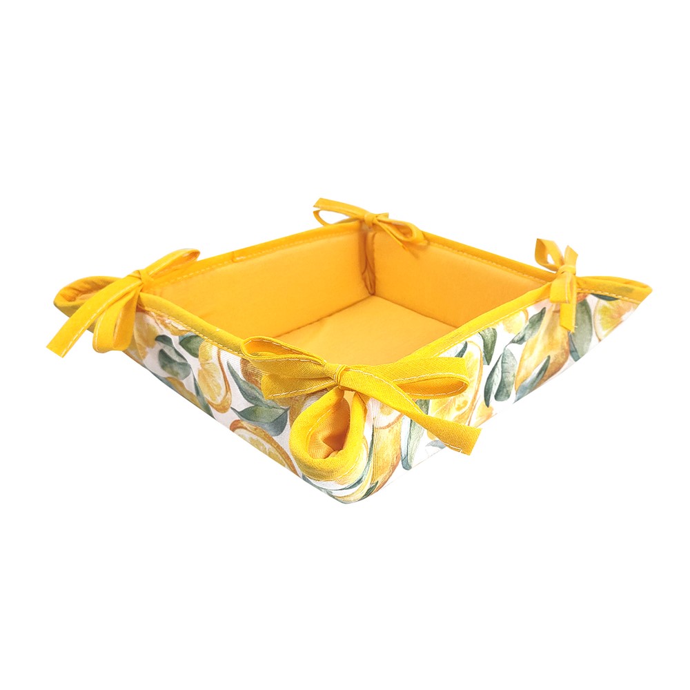 Portapane imbottito FRUITS cm.20x20 c/lacc (misura aperto cm.34x34) 