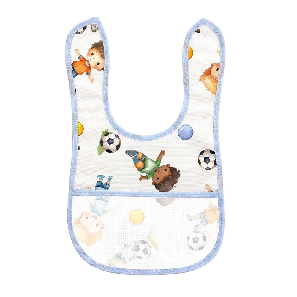 Bavetta da ricamare SEBASTIAN cm.18x30 con bottone